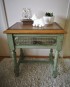 Chevet en chêne shabby chic fenouil