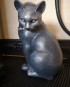 Statues chats en céramique relookées