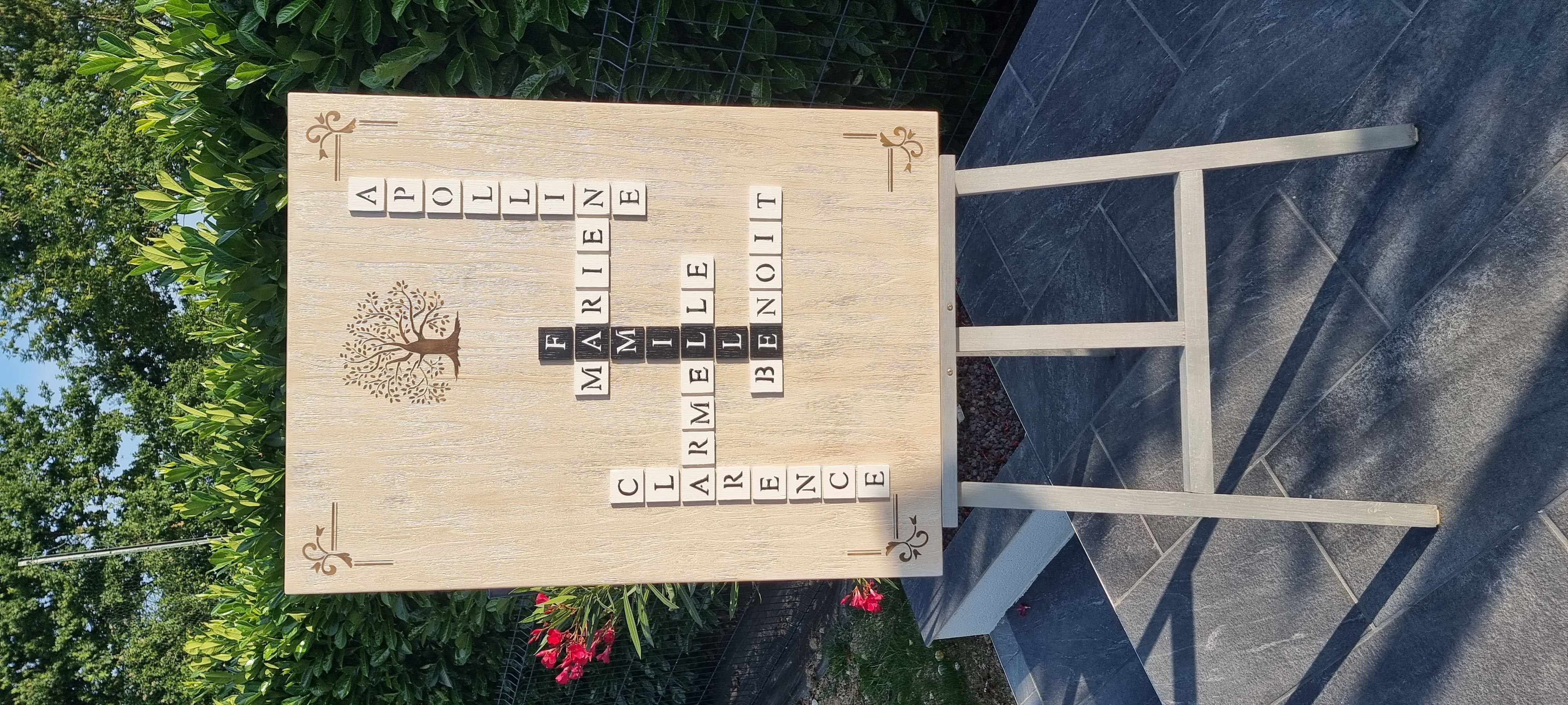 Tableau scrabble famille personnalisé