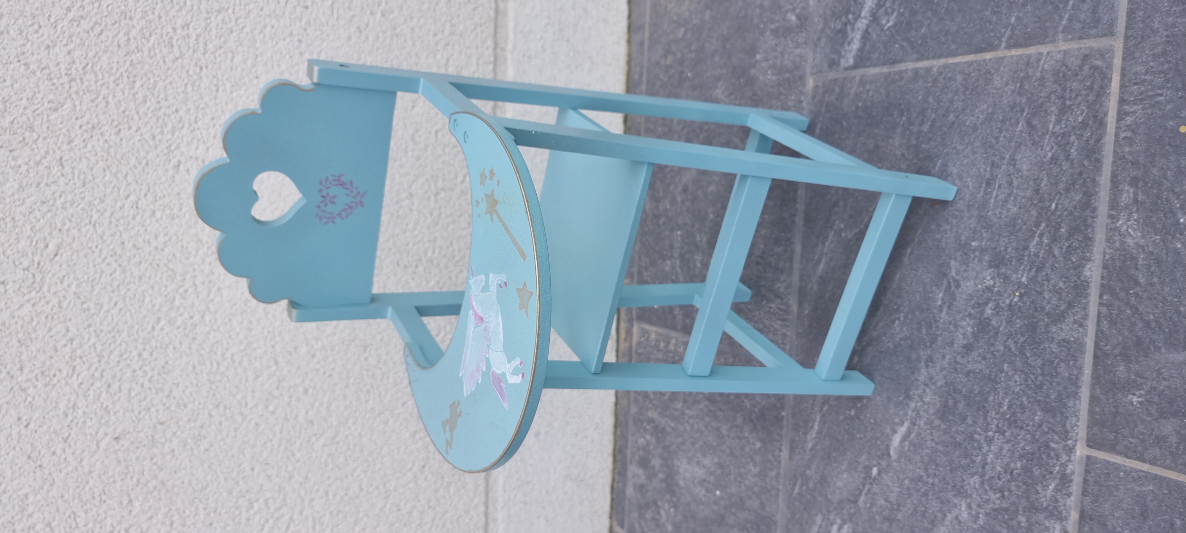 Chaise haute pour poupons “Bleu Fjord”